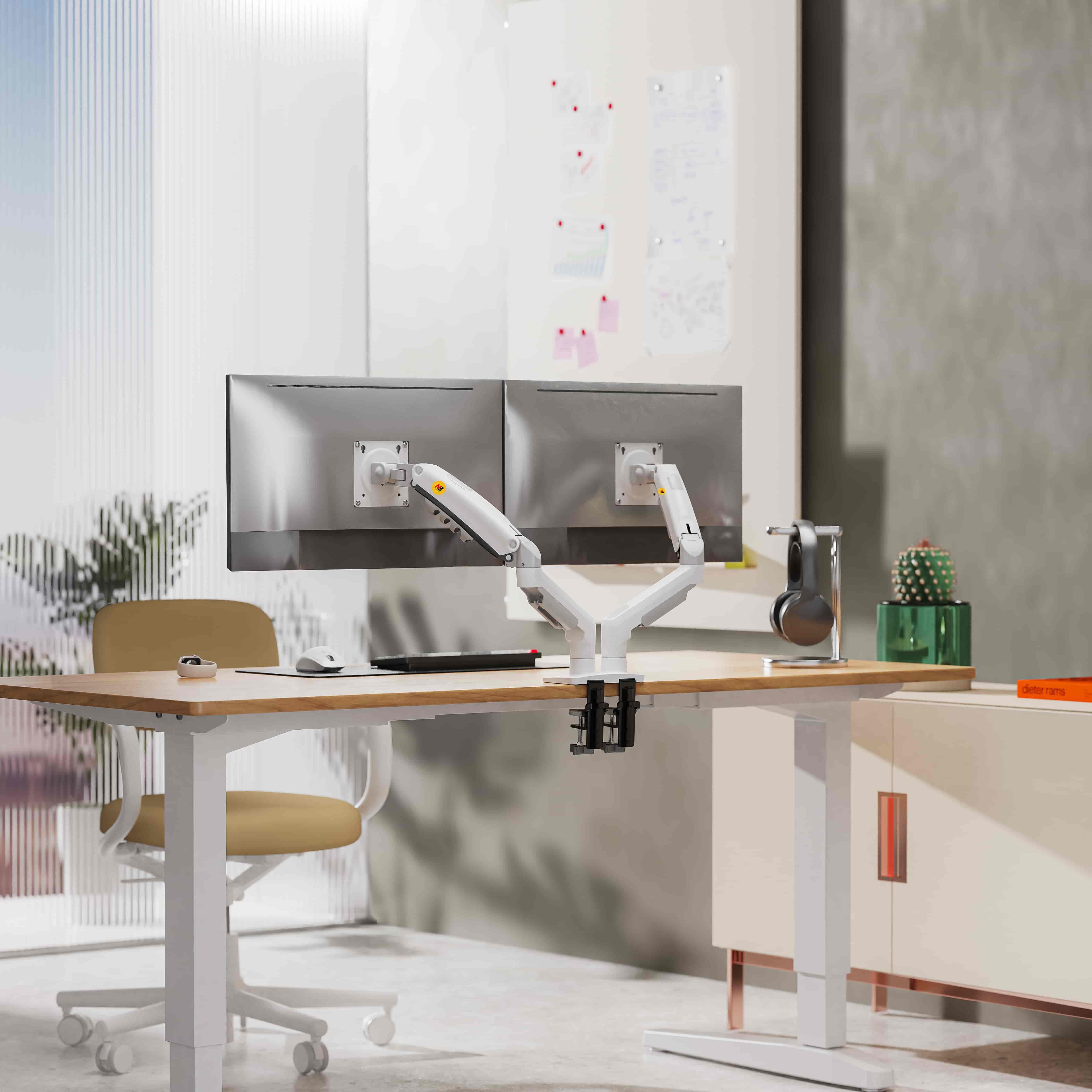 پایه مانیتور بازویی گازی NB مدل Ergonomic F160 – مناسب مانیتورهای 17 تا 27 اینچ